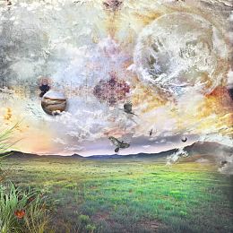 星空草地背景