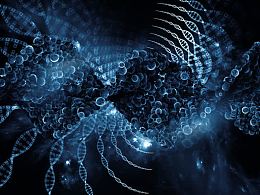 蓝色基因链背景