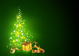 圣诞树礼物背景