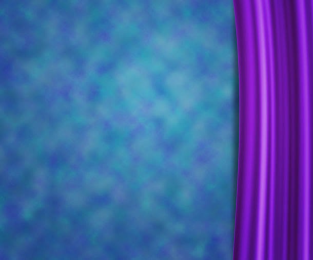 蓝色背景和紫色幕布