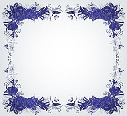 简单蓝色花纹背景