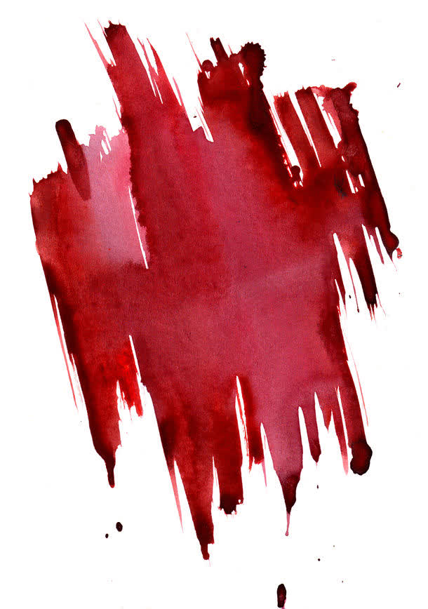 红色水墨笔触素材免费下载_觅元素