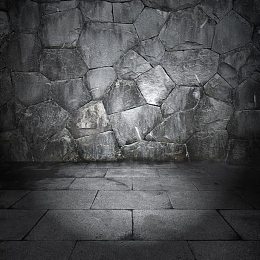 石块拼起的墙面