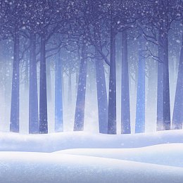树林雪地