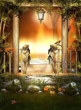 梦幻插画风景