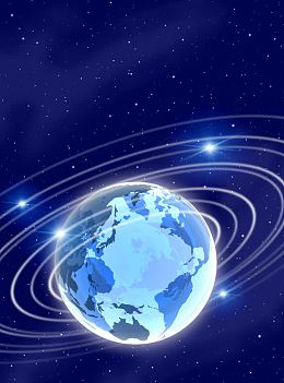 梦幻星空与地球高清