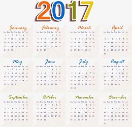 2017 日历 鸡年 月份 挂历 台历 设