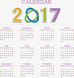 2017年日历 日历 2017年年历 年历 201