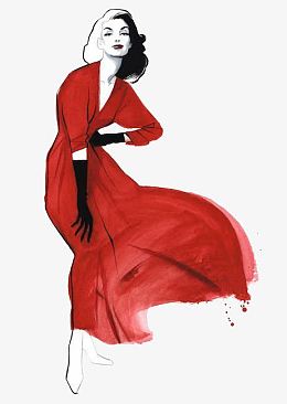 手绘女性