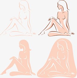 女人矢量素材,