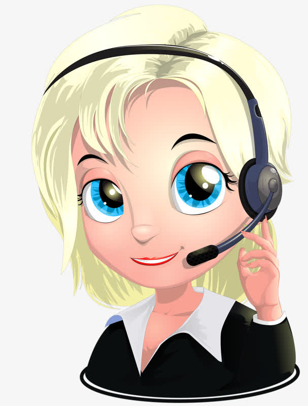 卡通客服人员免抠素材免费下载_觅元素51yuansu.com