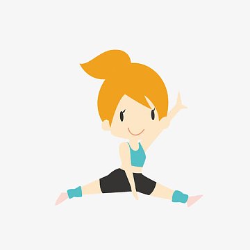 健身图片卡通小人矢量图 跳舞的