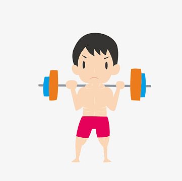手绘健身小人素材-手绘健身小人图片元素-觅元素