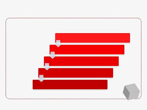 红色ppt目录模板