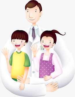 卡通儿科医生医疗