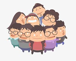 扁平化卡通团队