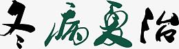 冬病夏治字体中医展板