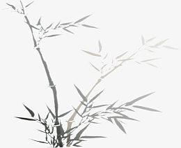 手绘竹子竹叶清廉