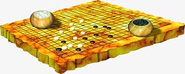棋局主题文房四宝图片