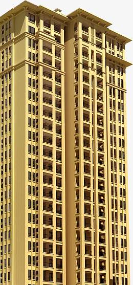 欧式黄色建筑楼房