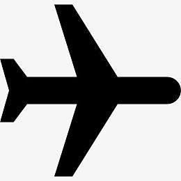 黑色的飞机图标
