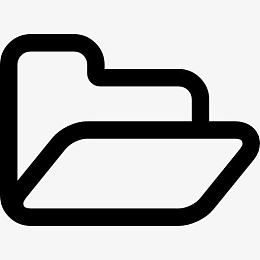 打开文件夹的轮廓图标