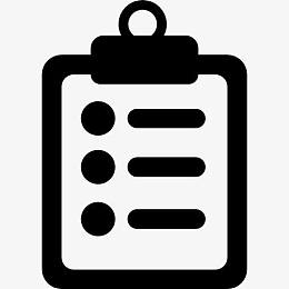 医学笔记符号列表文件剪贴板上的图标