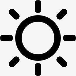 太阳晴朗天气符号图标