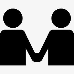 合作伙伴的logopngpng商业伙伴友好合作pngpng矢量创意彩色火柴人合作