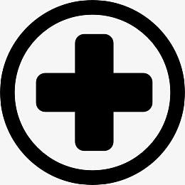 医院医学信号交叉一圈图标