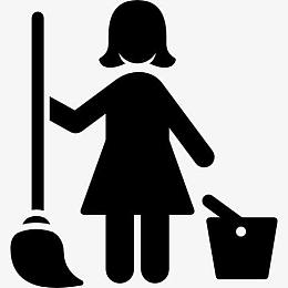 清洁女工图标