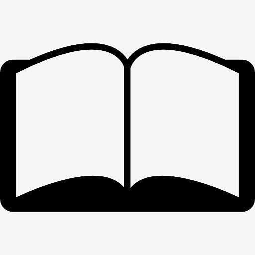 书打开对称形状图标