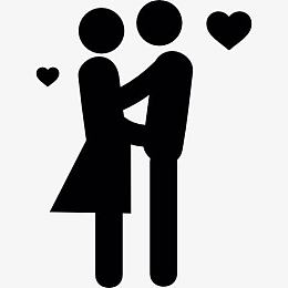 恋爱中的情侣图标