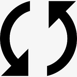 刷新曲线箭头图标