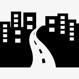 城市大道的角度图标