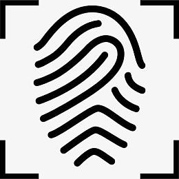指纹与十字焦点图标