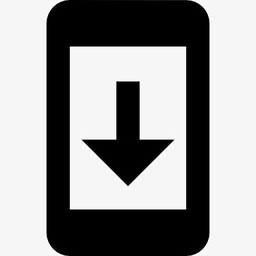 智能手机下载箭头图标