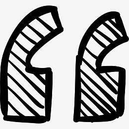 左引号素描图标