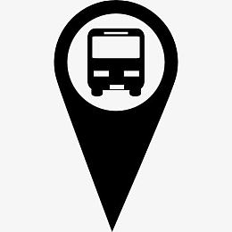 公共汽车站的指针图标