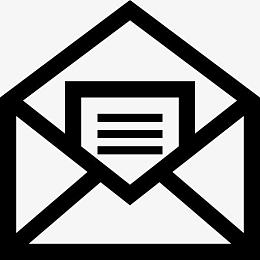 打开邮件标志信封和一封信里面图标