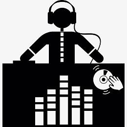 DJ混音的音乐图标