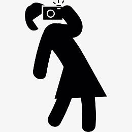 女人拍照图标