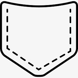 牛仔裤的口袋里图标