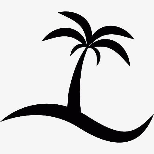 岛上有一棵棕榈树图标