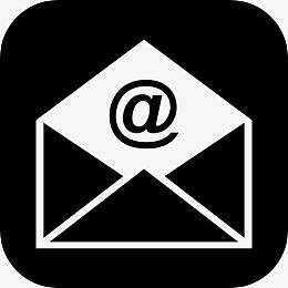 邮件打开的信封在一个圆形广场图标