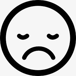 悲困表情符号的平方图标