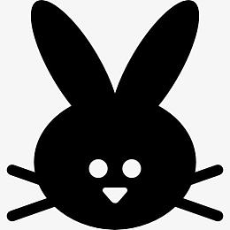 可爱的兔子头图标