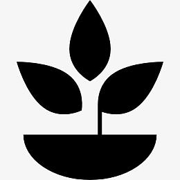 植物叶子在锅图标