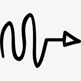 弯曲的右箭头图标