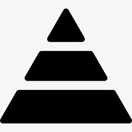 三层金字塔图标